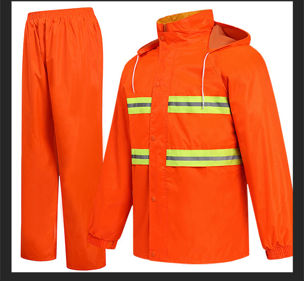 橘黃色雨衣雨褲套裝路政環衛所綠化工程消防執勤雨衣戶外勞保